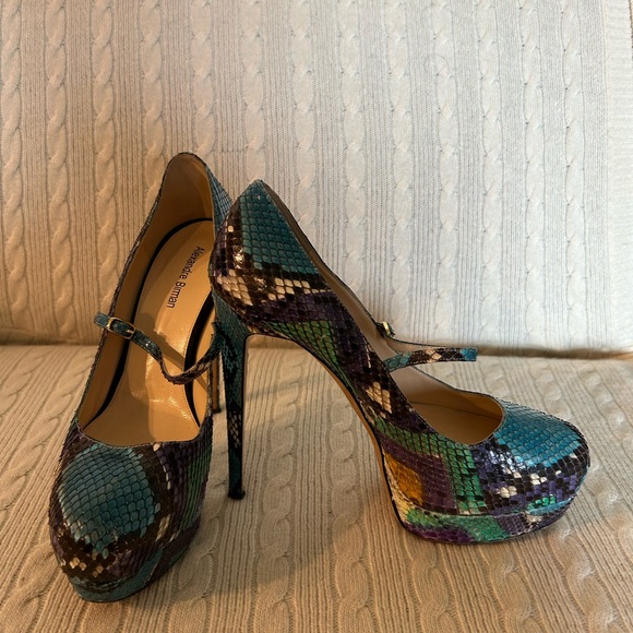 Alexandre Birman Snakeskin Heel Pumps size 37 - Picture 3 of 7